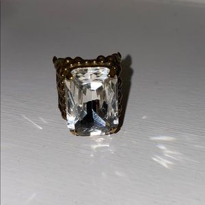 Large Crystal Sorrelli Ring